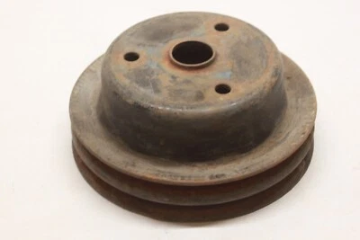 原装 1969 - 74 雪佛兰 SBC V8 双凹槽曲柄 PULLEY 零件 GM 3956666 AG — 第 1/4 张图片