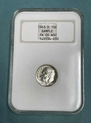 1963-D Roosevelt Dime NGC Sample Slab - Image 1 of 2