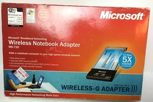 Microsoft Wireless - G Notebook Adapter MN-720 Broadband Networking High Speed - Picture 1 of 11