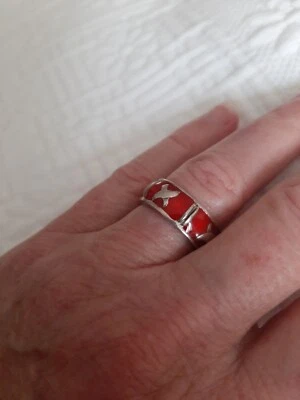 Anillo X (LOVE) de esmalte rojo talla 6.5 ¡REGALO de San Valentín! Foto 1 de 4