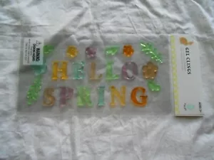 NEW HELLO SPRING Flowers CUTE Window Gel Clings Stickers Decorations 21 count - Picture 1 of 2