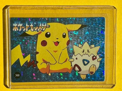 PIKACHU TOGAPI Pokemon Pocket Monster Vintage Vending Prism Sticker HOLO FOIL NM - Image 1 of 2