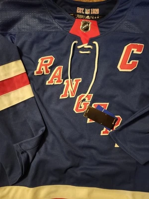 New York Rangers Adidas Home MiC NWT Hockey Jersey Size 56 Jacob Trouba #8 w/ C - Image 1 of 4