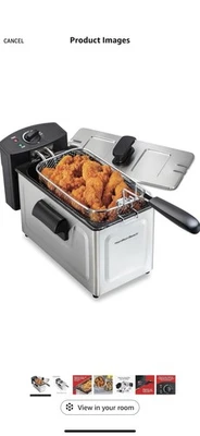 Freidora eléctrica estilo profesional Hamilton Beach 35032, cesta para freír con... Foto 1 de 4