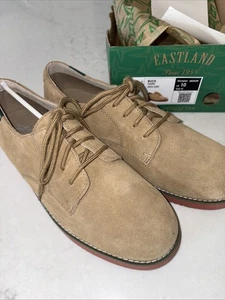 Scarpe donna 10 Eastland buck oxford taupe scamosciate cravatta scuola 3900-59M nuove - Foto 1 di 6