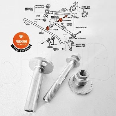 REAR ECCENTRIC CAMBER ADJUSTMENT BOLT KIT FOR TOYOTA RAV 4 II RAV4 MK2 2000-2005 - Image 1 of 4