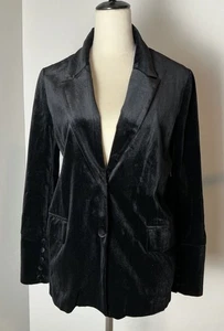 Chaqueta Blazer CRESCENT Terciopelo Terciopelo Victoriano Chic Negro Gato XS - Imagen 1 de 12