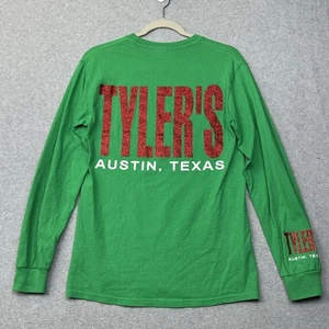 Tyler's Shirt Womens S Green Long Sleeve Austin Texas Glitter Graphic Crewneck - Picture 1 of 7
