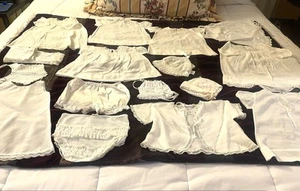 Posten 16 antike viktorianische Baumwolle Spitze Baby Kind Kleidung verschiedene Größen + mehr - Bild 1 von 23