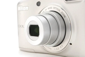 [EXC+++++]  Nikon Coolpix L28 silver 20MP Compact Digital Camera w/Case JAPAN - Picture 1 of 9