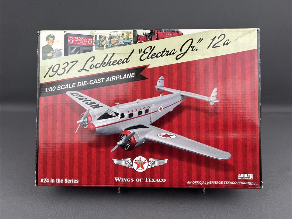 Ertl 1/50 Scale Wings Of Texaco 1937 Lockheed Electra Diecast Plane Bank #24 NIB - Image 1 of 4