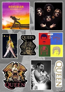 Paquete de pegatinas British Rock Pop Band - Bohemian Rhapsody Crown Lion Crest - Imagen 1 de 1