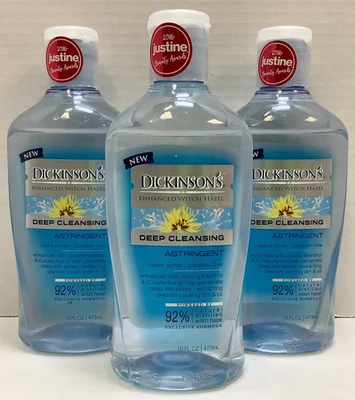 Dickinson's Enhanced Witch Hazel вяжущий для глубокого очищения, 16 унций, упаковка 3 шт. - Изображение 1 из 4