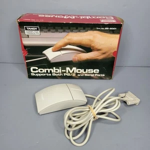 Vintage Tandy Computer 2 Button Mouse Cat No 25- 2001 Combi Mouse  - Picture 1 of 3
