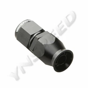 6AN AN6 AN-6 Straight PTFE Swivel Fuel Line Hose End Fittings Adaptor Black - Picture 1 of 8