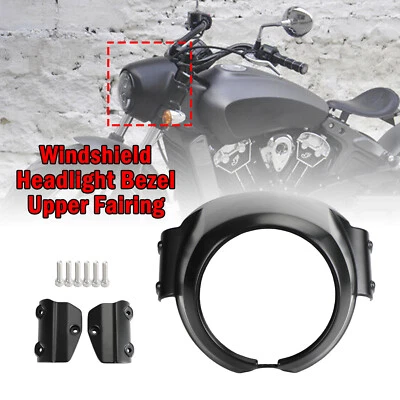 Headlight Fairing Windshield Bezel Upper fit For Indian Scout 2015-2022 US Foto 1 de 4
