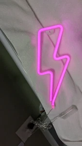 LED Neonlicht Schild Lightning Bolt Pink (Neu - Open Box) - Bild 1 von 6