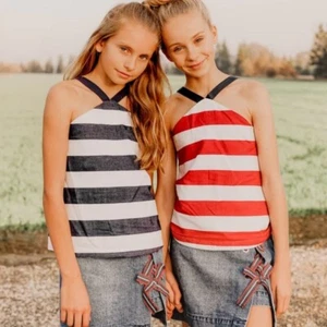 Habitual Girl -Striped Halter Top- NWT Girls Size 12 - Picture 1 of 12
