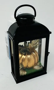 BATH & BODY WORK BLACK ORANGE PUMPKIN LANTERN WALLFLOWER NIGHT LIGHT UP PLUG IN - Picture 1 of 7
