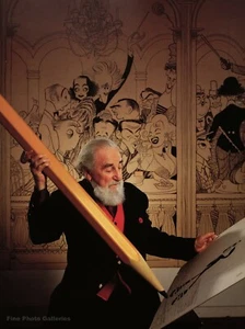 1990 Vintage AL HIRSCHFELD Artist Caricatures By YOUSUF KARSH Photo Art 16x20 - Picture 1 of 1