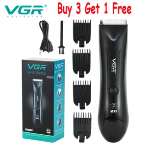 Electric Men's Pubic Hair Trimmer Groin & Body Hair Shaver for Balls Hair Body - Picture 1 of 9