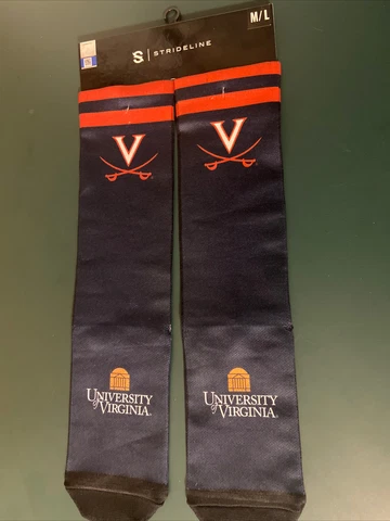 Strideline NCAA Virginia Cavaliers NCAA College Socks Blue M/L FREE SHIPPING Cover