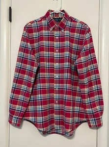 Polo Ralph Lauren Para Hombre Calce Personalizado Rosa Cuadros Abotonados Camisa Oxford M Pony - Imagen 1 de 10