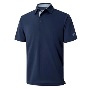 Mens Pique Polo Shirts Short Sleeve Performance Moisture Wicking Quick Dry Ca... - Picture 1 of 6