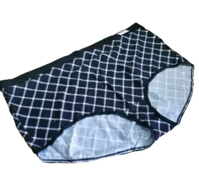 Cacique Talla Grande 30/32 Calzoncillo Completo Algodón Pierna Alta Panty 5X Cuadros Negro Nuevo  Foto 1 de 4
