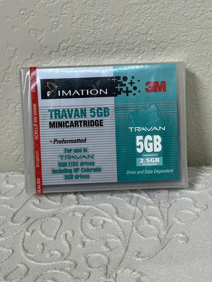 IMATION 3M TRAVAN MINICARTRIDGE PREFORMATTED  NEW SINGLE UNIT - Image 1 of 4