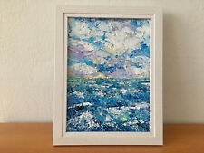 Wolken Landschaft Ölgemälde auf Malkarton Original Meereslandschaft Gemälde