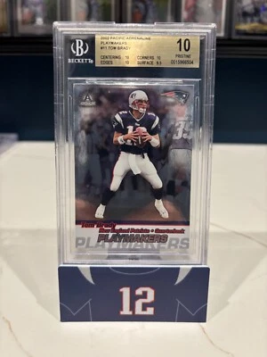 TOM BRADY 2002 PACIFIC ADRENALINE PLAYMAKERS BGS 10 PRISTINE GOAT HOF MVP TB12 - Image 1 of 2