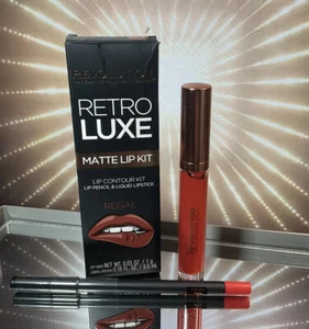 Makeup Revolution ~ Matte Lip Pencil & Liquid Lipstick Set ~ Shade Regal - Picture 1 of 2