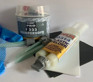 KIT RIPARAZIONE MOTO PLASTICA rotto spaccato carenatura incrinato anse - Foto 1 di 1