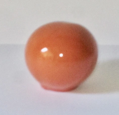 VTG Retro Mid Century Solid Round Orange 1.5" Ceramic Knob Drawer/Cabinet Pull Cover