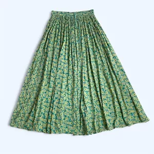 Falda CHRISTINE PARKER lima y amarilla verdadera vintage talla L longitud té línea A - Imagen 1 de 6