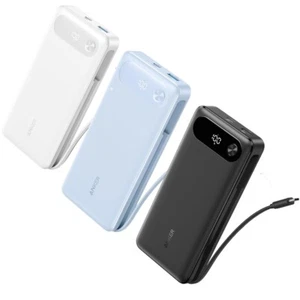 Anker 20000mAh Power Bank Built-in USB-C Cable 87W 2USB-C&USB-A Portable Charger - Picture 1 of 15