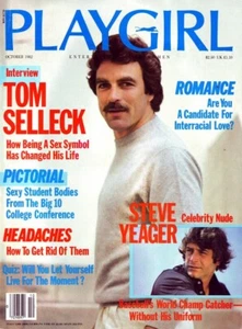 PLAYGIRL 10-82 HAIRY TOM SELLECK STEVE YEAGER D PETERS OCTOBER 1982  Coverguy To - Picture 1 of 2
