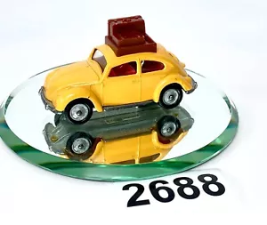 VINTAGE Corgi Juniors Yellow Volkswagen Beetle Bug 1300 Luggage Rack HIGH GRADE - Picture 1 of 1