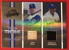2005 Playoff Absolute Memorabilia Team Tandems /150 John Buck Runelvys Hernandez