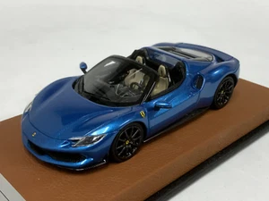 1/43 Looksmart Ferrari 296 GTS in Blue Corsa on Leather base LS538A - Picture 1 of 6