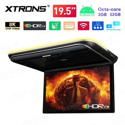 19.5" IPS Screen Car TV Roof Android 11 8-Core Overhead Monitor USB HDMI 8K WiFi - Image 1 of 4