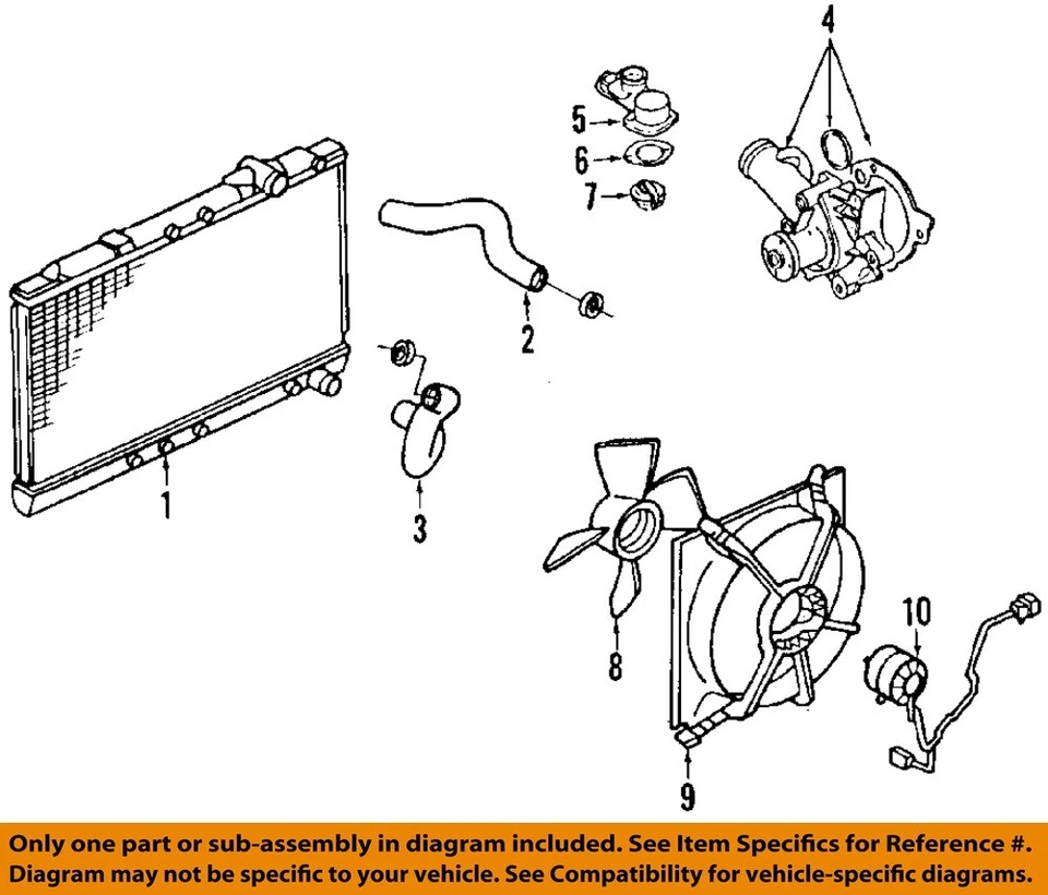 MITSUBISHI OEM 93-98 Galant-Motor Refrigerante Termostato MD315301 Foto 1 de 1