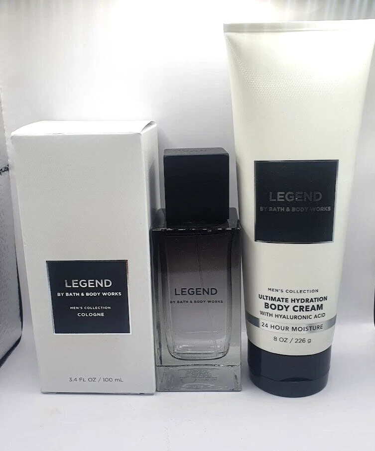 EMPTY SPRAY BOTTLE and BOX Bath and Body Works Cologne LEGEND 3.4 oz 100 ml