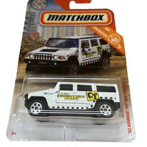 Matchbox MBX Construction 2018 Hummer H2 SUV Concept vehículo diecast de metal blanco - Imagen 1 de 9