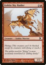 Magic MTG Tradingcard Tenth Edition 2007 Goblin Sky Raider 210/383