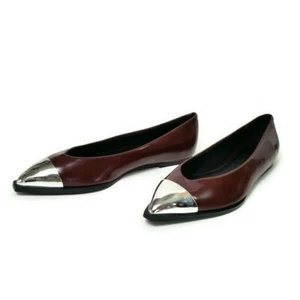 NUEVO ASOS DESIGN Calce Ancho Logan Puntas Ballet Planos en Rojo Mujer Talla 5 EE. UU. 3 Reino Unido - Imagen 1 de 8