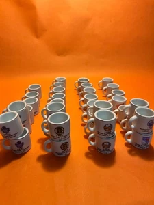 NHL Hockey Logo Mini Miniature 1.25" Souvenir Lot of 37 Coffee Mugs Cup Crazy - Picture 1 of 12