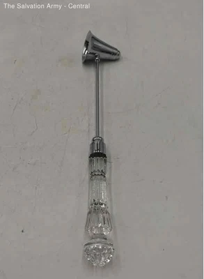 Waterford Crystal Silver Clear Cut Pattern Elegant Candle Snuffer - Image 1 of 4
