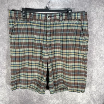 Pantalones Cortos Polo Ralph Lauren Para Hombre 35 Marrón A Cuadros De Colección Y2K Años 90 Algodón Foto 1 de 4